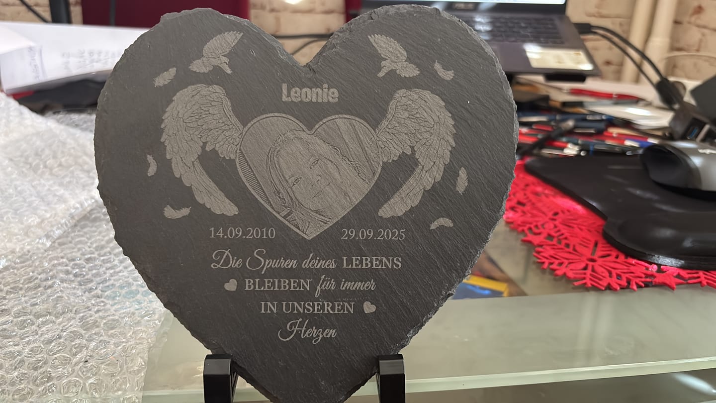 Customer photo review of Für immer - Individuelles Schieferherz