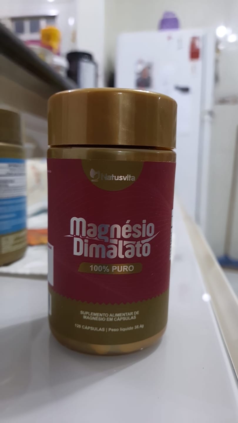 Customer photo review of Magnésio Dimalato Puro. 120 Cápsulas