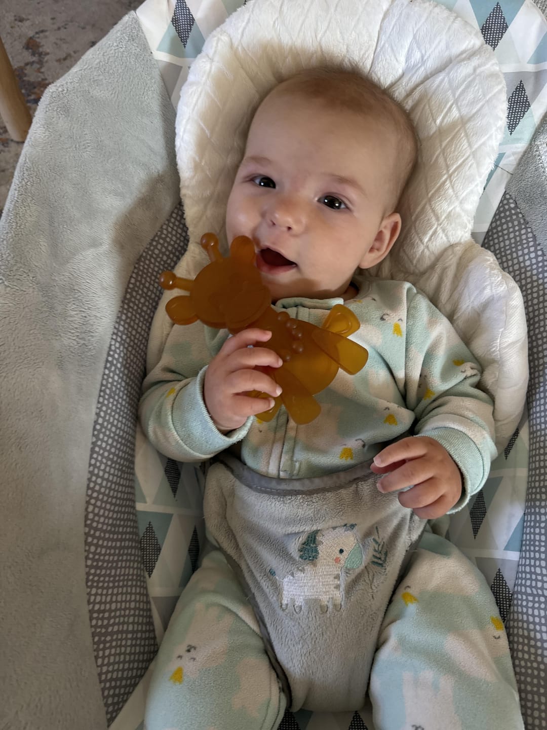 Customer photo review of The Little Bamber - Natural Rubber & Baltic Amber Teething Toy
