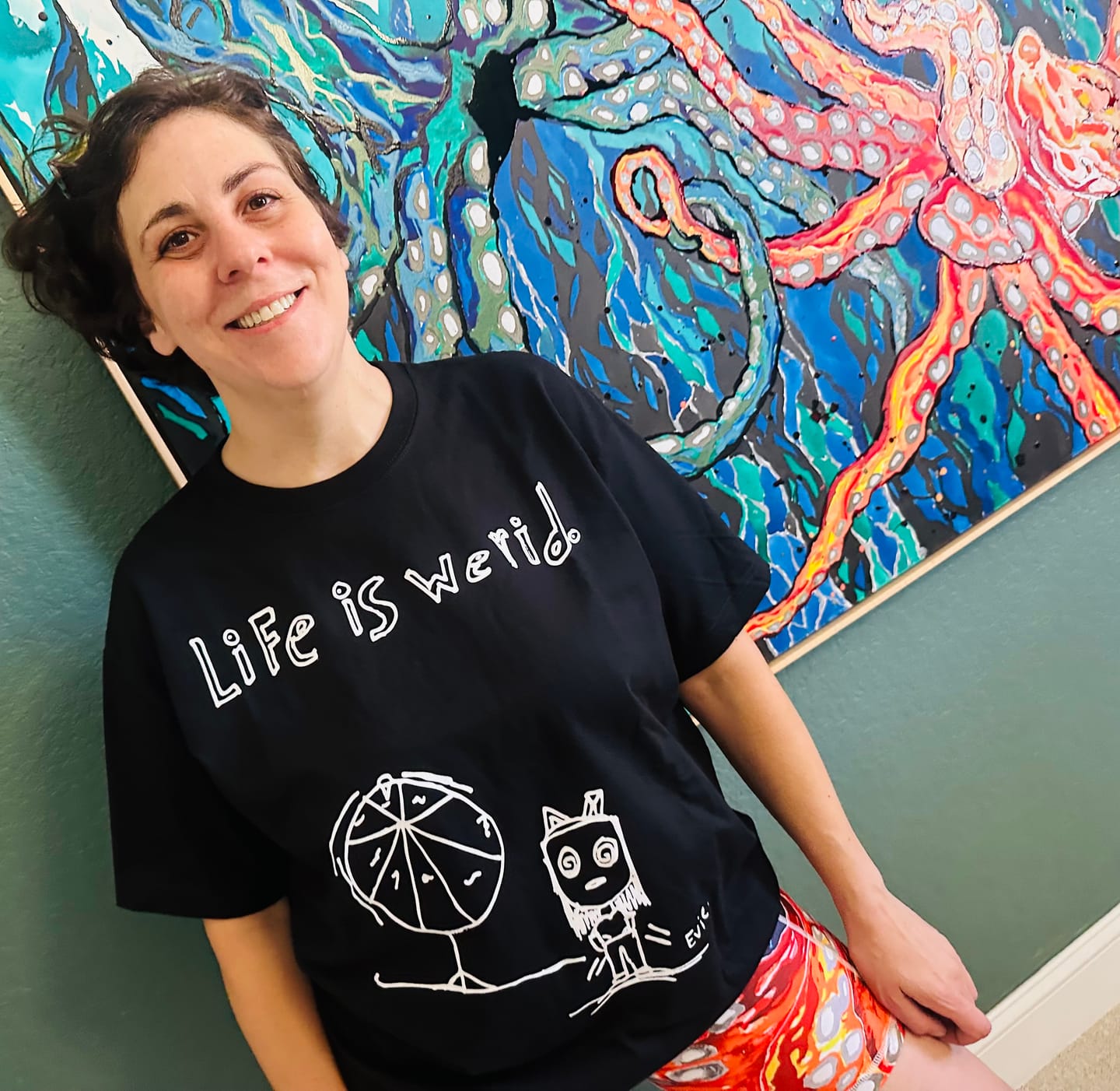 Customer photo review of "Life is Werid" T-Shirt