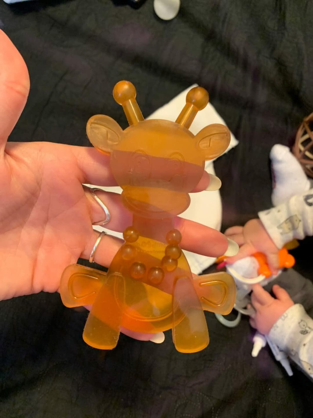 Customer photo review of The Little Bamber - Natural Rubber & Baltic Amber Teething Toy