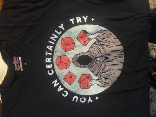 Customer photo review of You Can Try T-Shirt