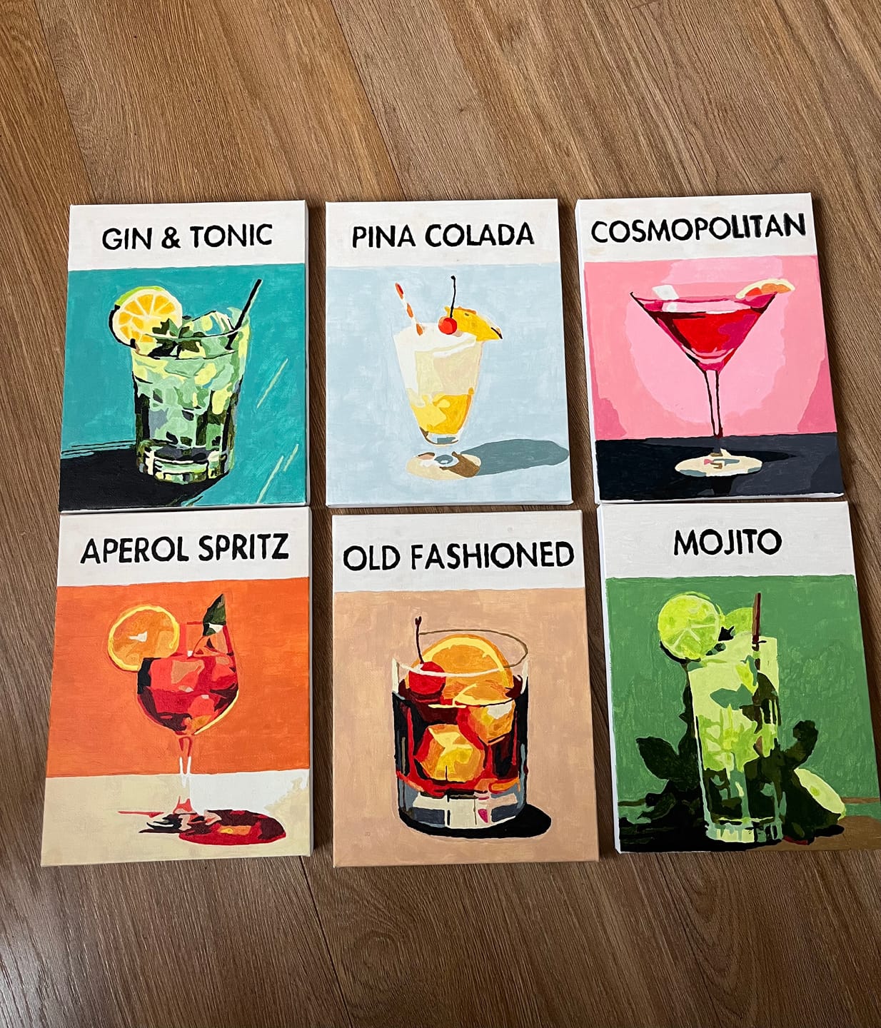 Customer photo review of 6 Mini Paintings - Cocktail Deluxe Set