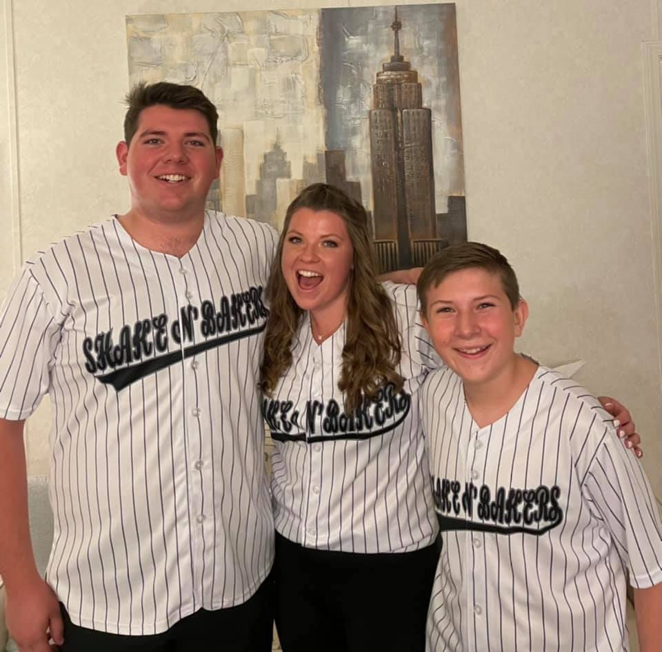 Customer photo review of Custom Teal Navy Classic Style  Baseball Uniform Jersey/Pants/Hat Package For Team