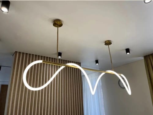 Customer photo review of Modern Long Hose Led Ceiling Chandelier for Table Dining Room Kitchen Bar Pendant Lighting Suspension Design Lusters Luminaires