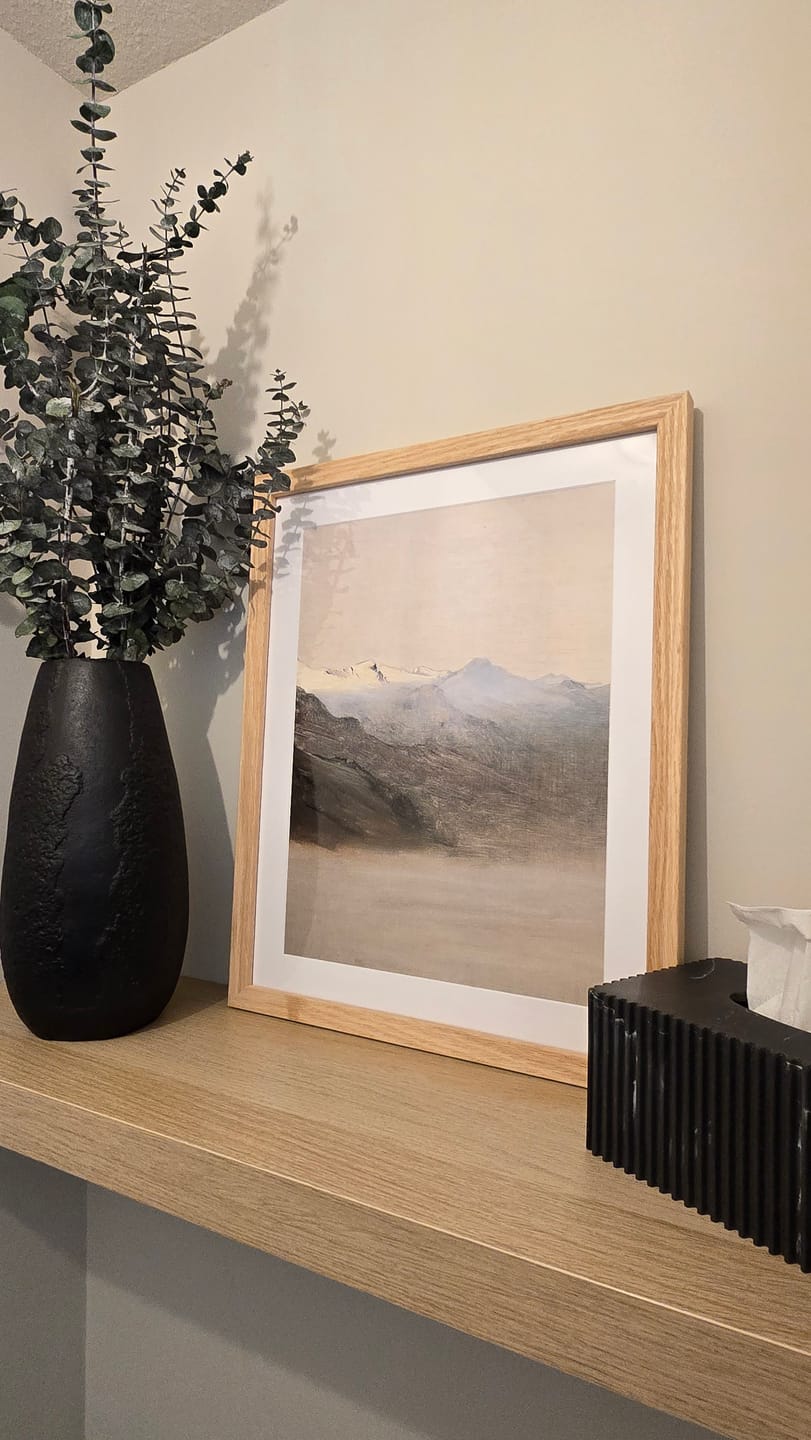 Customer photo review of Muted Mountain Painting Print No1