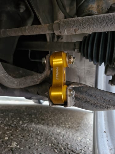 Customer photo review of Front Sway Bar End Link Heavy Duty For Subaru Impreza 04-07