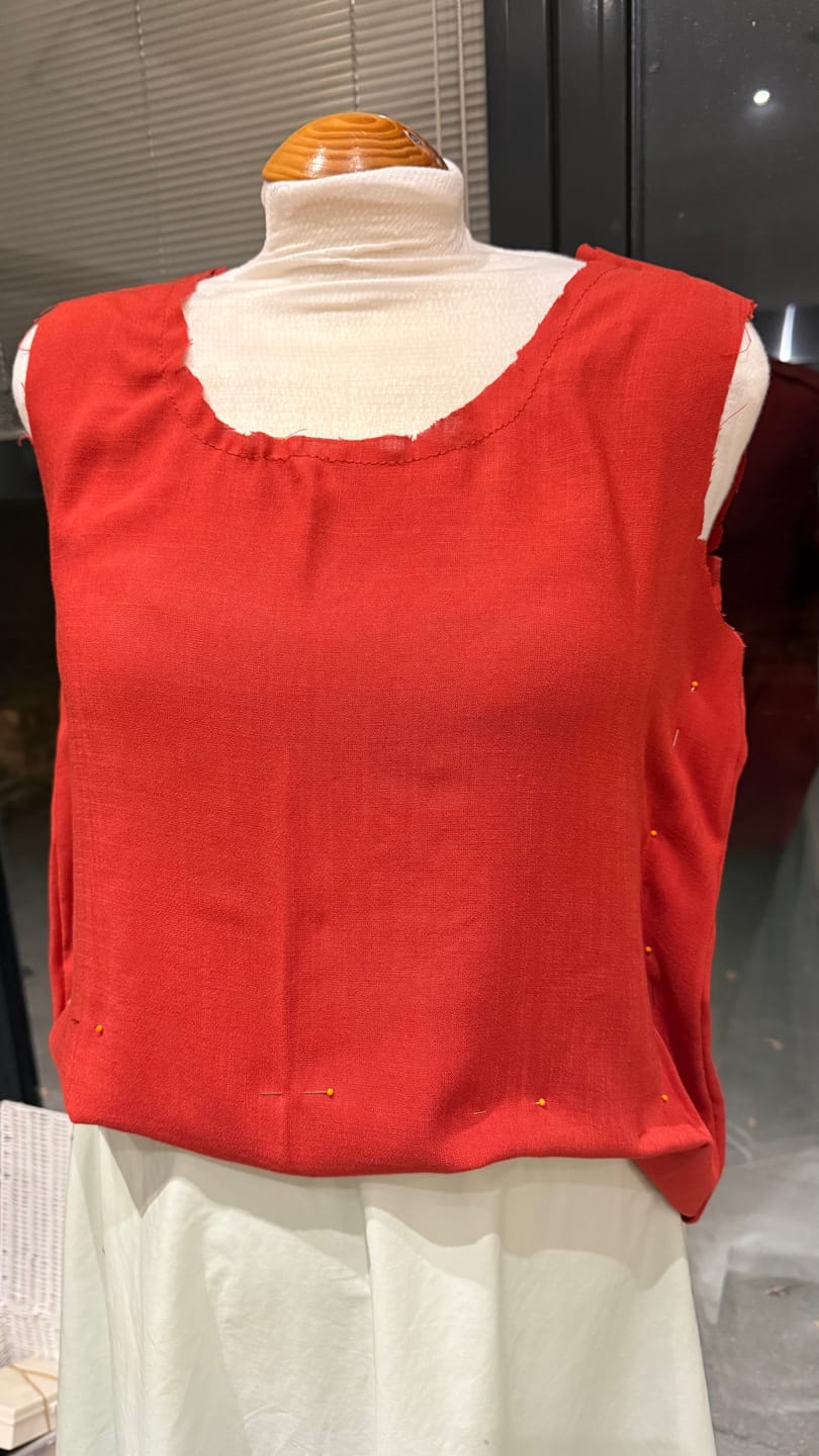 Customer photo review of Plain Linen Look Viscose Fabric