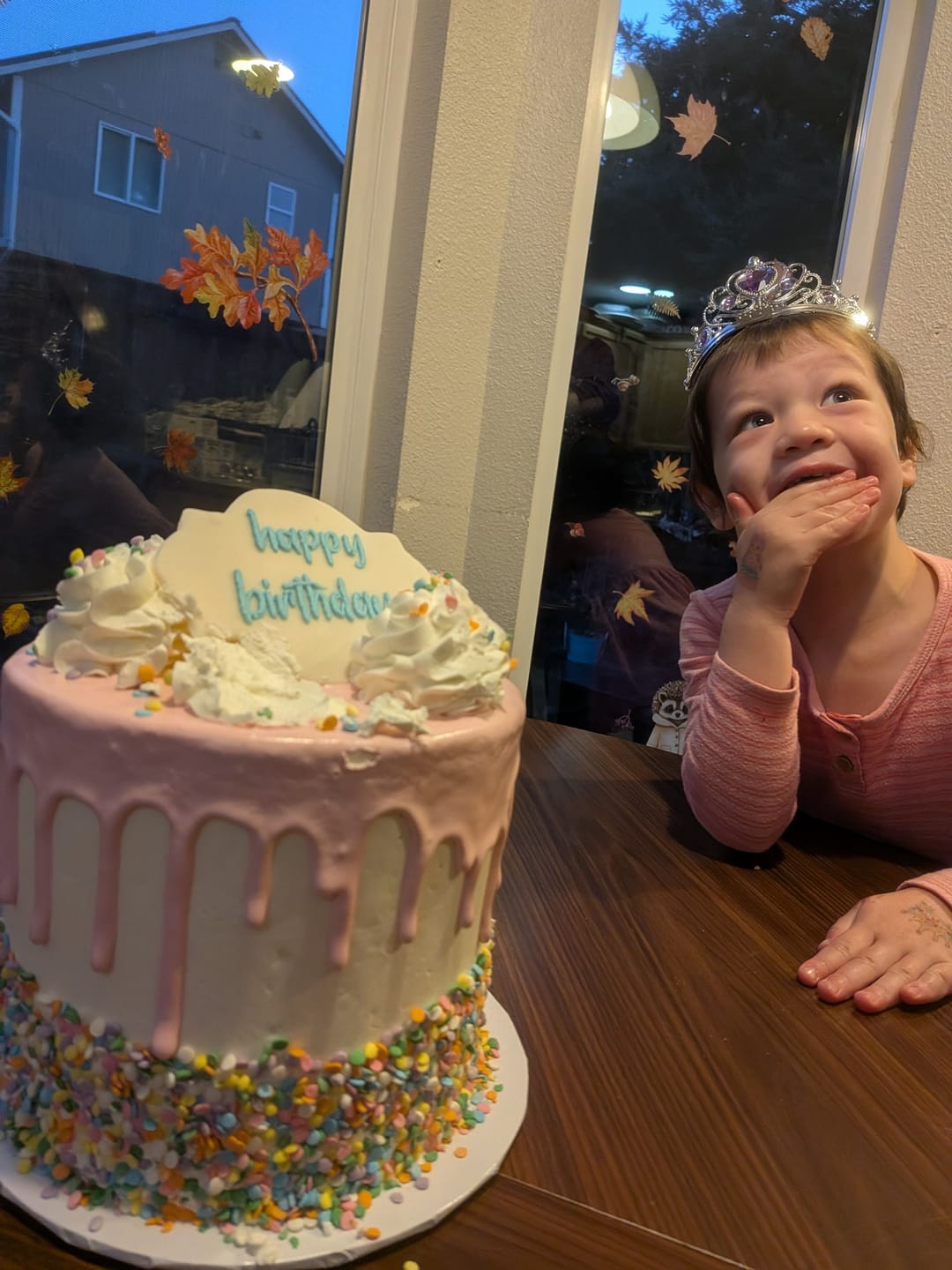 Customer photo review of Sprinkle Drip Birthday Cake