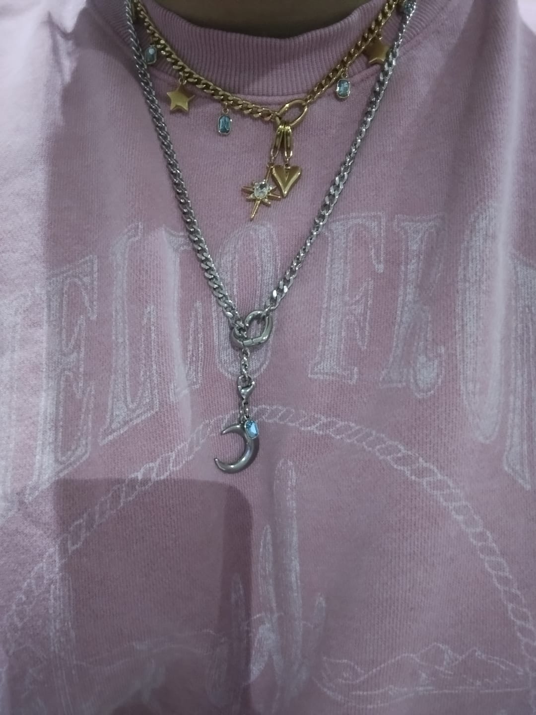 Customer photo review of Silver Moonlit Dream Necklace