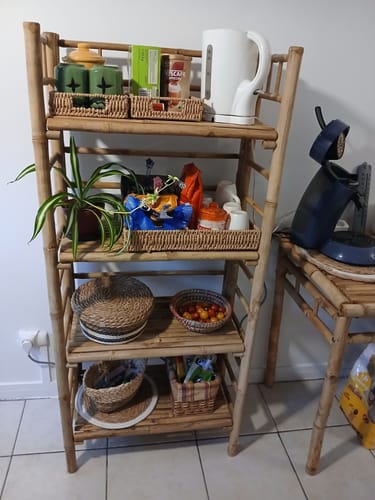 Customer photo review of SEMARANG - Etagère 4 niveaux en bambou massif