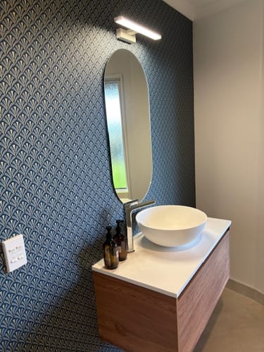 Customer photo review of Abundance Wallpaper - Bleu Nuit Dore