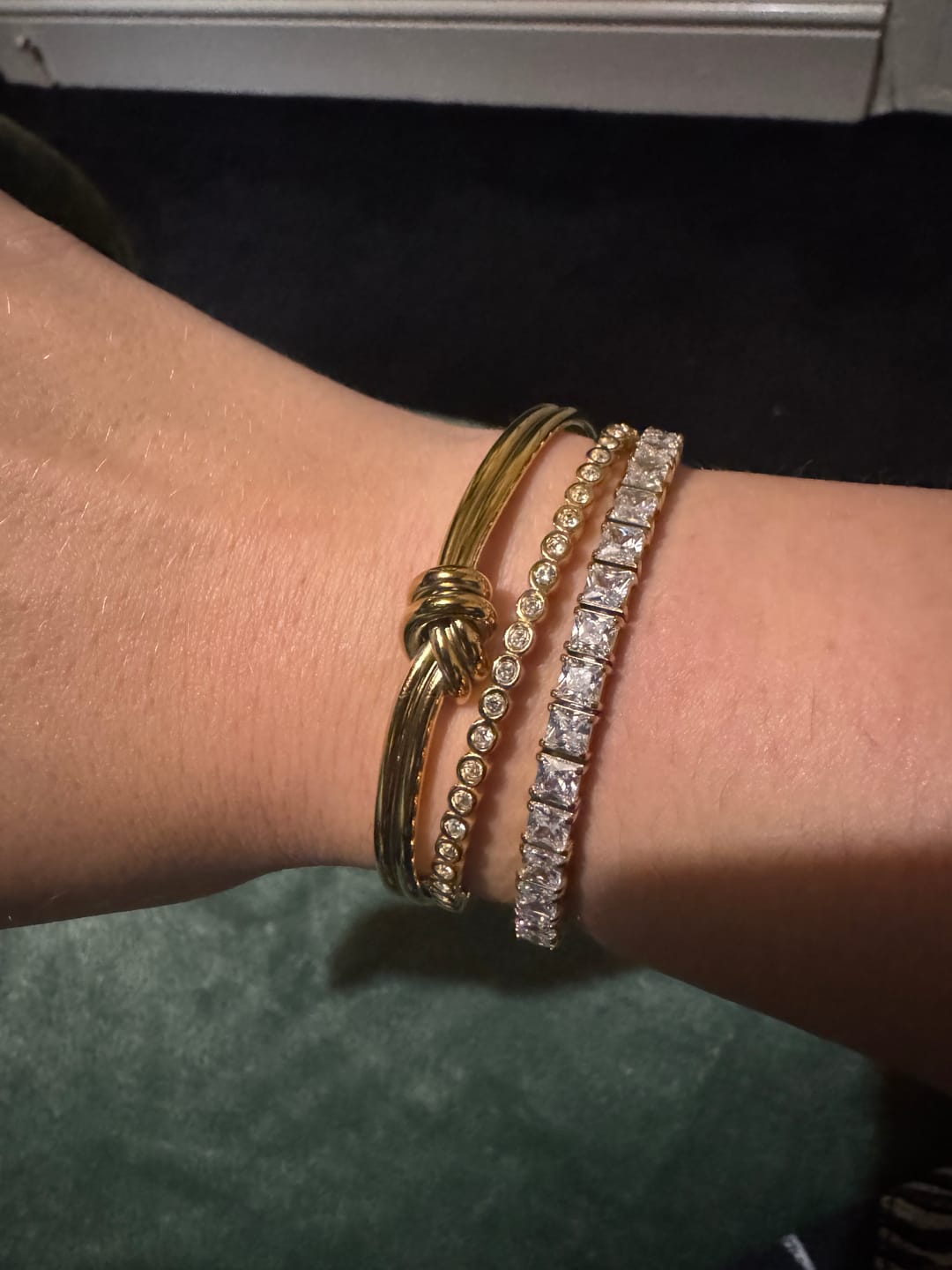 Customer photo review of Asscher Cut Bracelet
