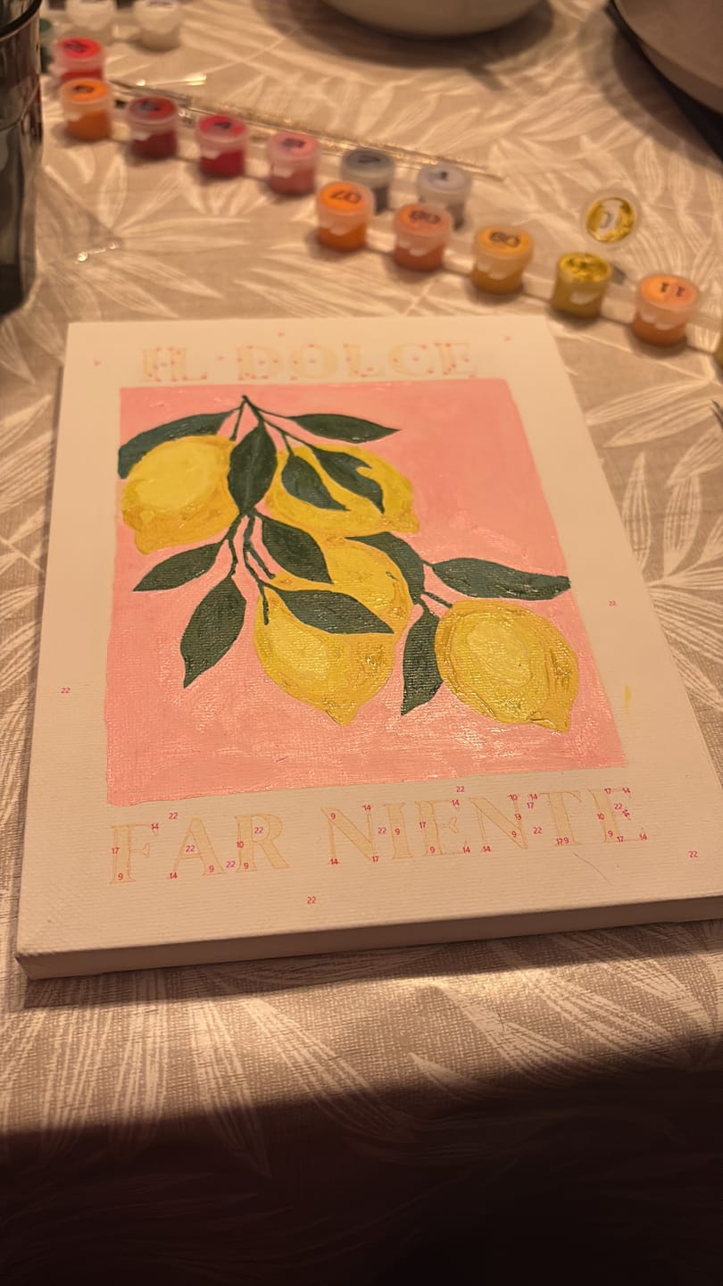 Customer photo review of 6 Mini Paintings | Italiaanse ''Dolce Vita'' set