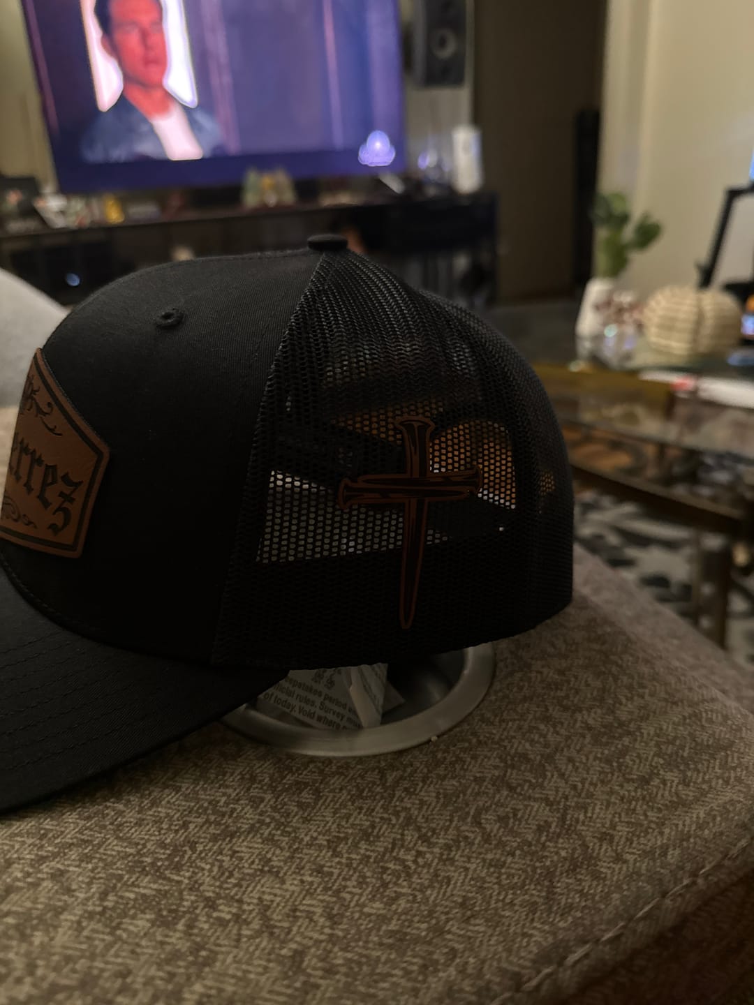 Customer photo review of Alpha Royale - Personalize It - Leather Patch Hat - Richardson 112