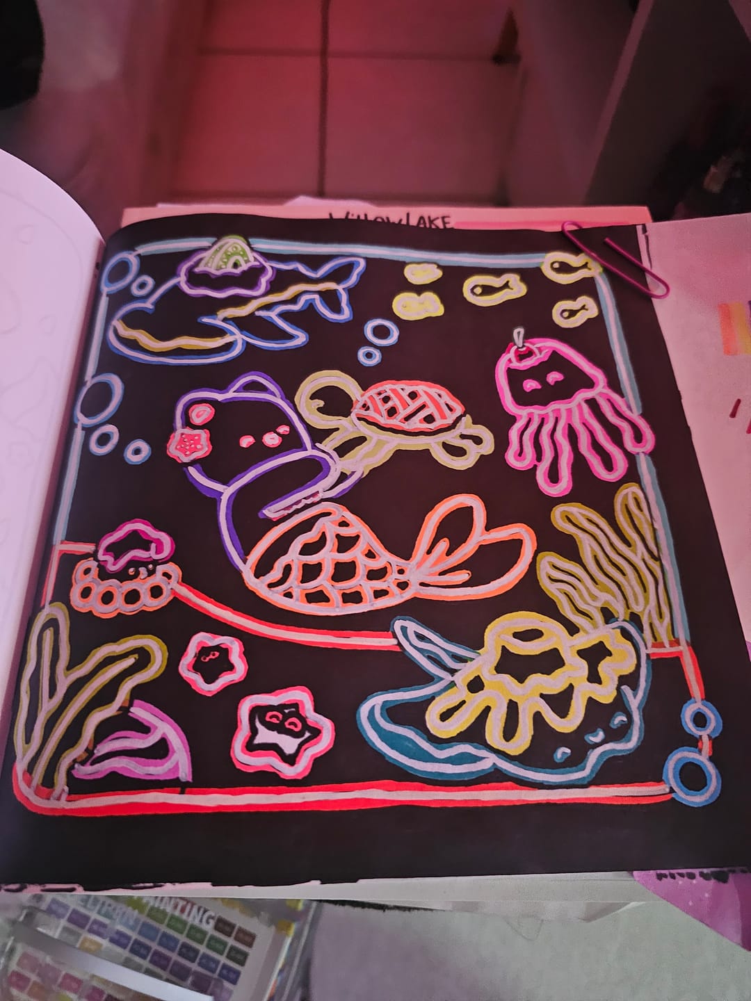 Customer photo review of Ohuhu Acrylic Markers 24 Colors 48 Pack
