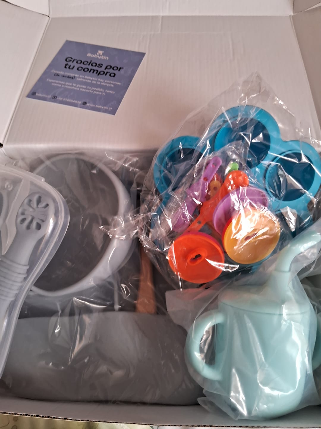 Customer photo review of Box Inicio Alimentación Complementaria Gris