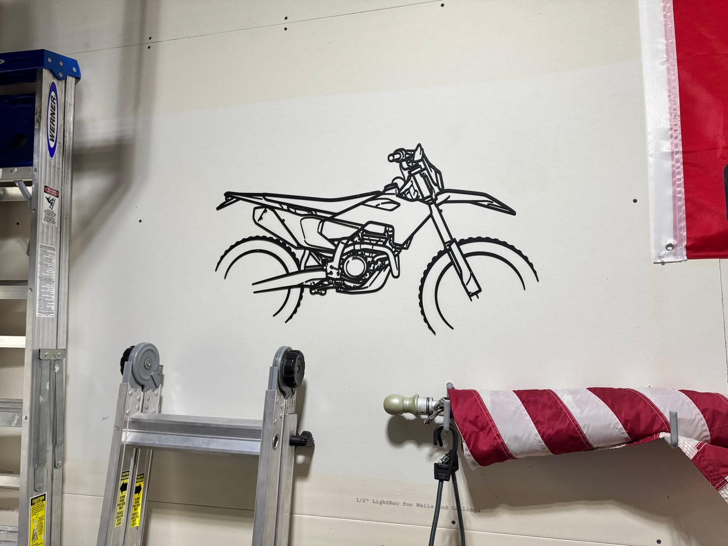 Customer photo review of Your Custom Bike Standing Silhouette Metal Art