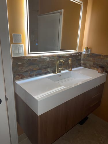 Customer photo review of Breton Floating Vanity (24"-84")
