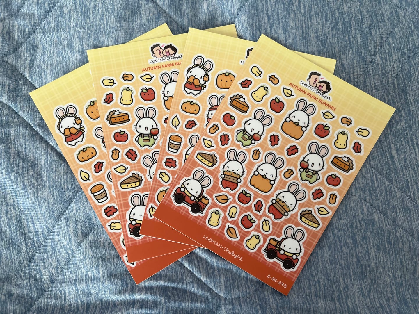 Customer photo review of Autumn Farm Bunnies Sticker Sheet