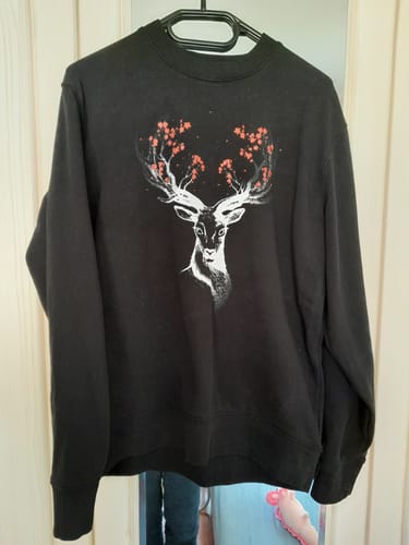 Customer photo review of HIRSCH BLÜTEN - Bio Unisex Sweatshirt