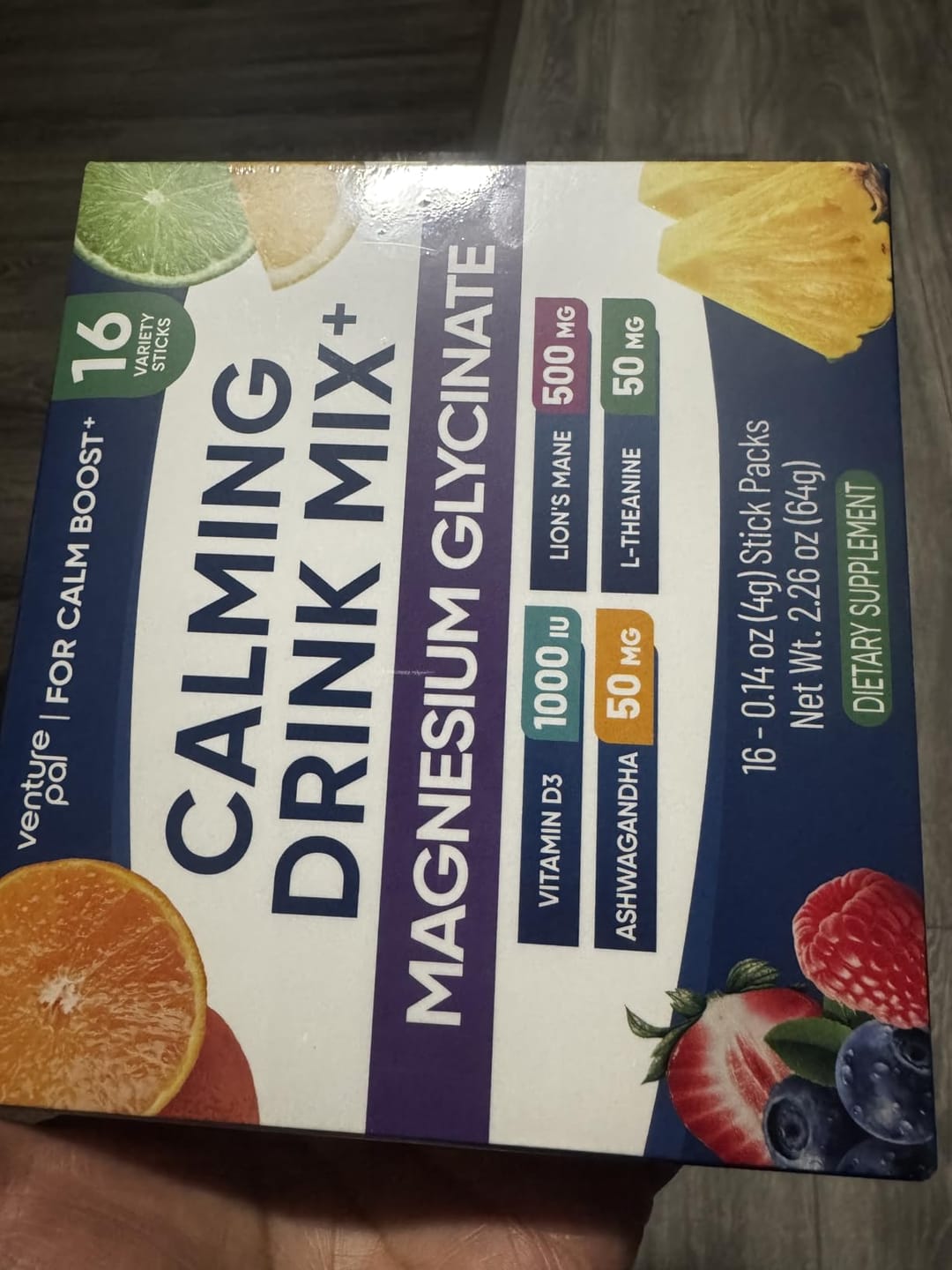 Customer photo review of Magnesium Glycinate Powdered Drink Mix - Variety- 16 Sticks
