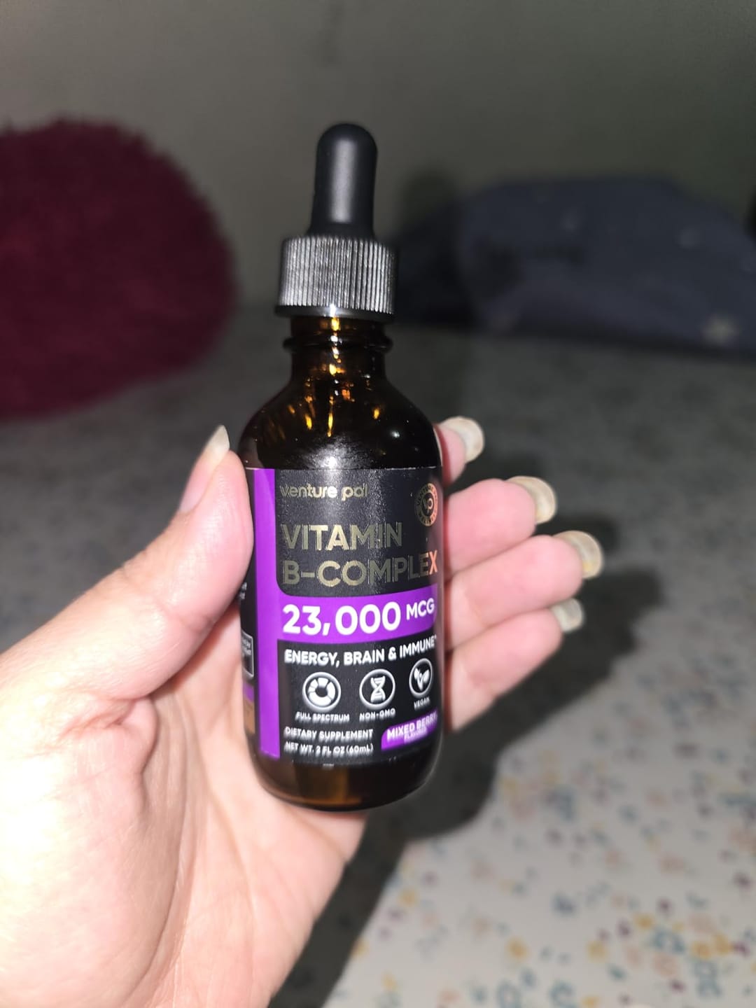 Customer photo review of Vitamin B - complex - Mixed Berry - 200 mcg Liquid Drops