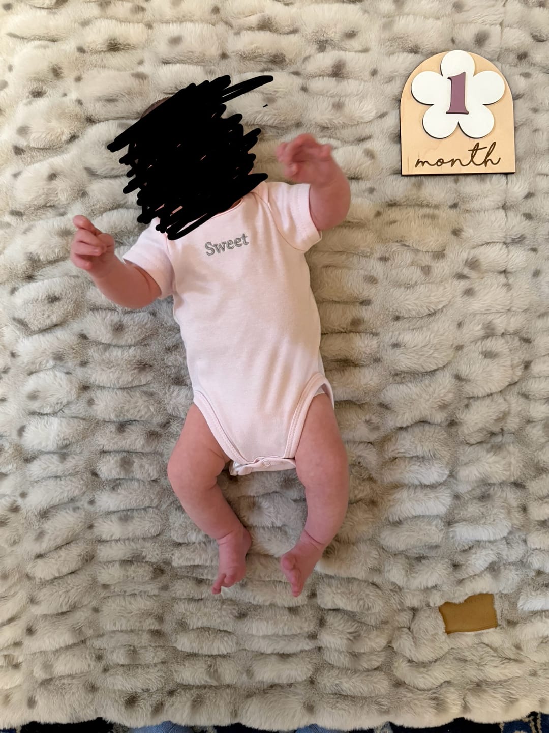 Customer photo review of Monthly Milestone - Boho Flower