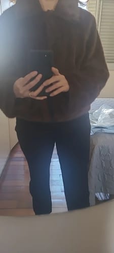 Customer photo review of Alexandra Faux Fur Jacket