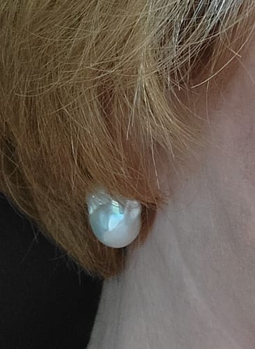 Customer photo review of PATTY - Baroque Pearl Stud Earrings