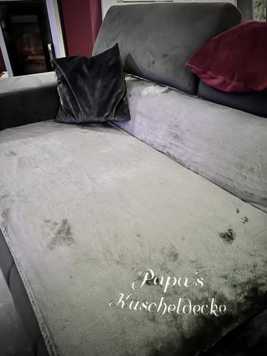 Customer photo review of Premium Wohndecke mit Namen
