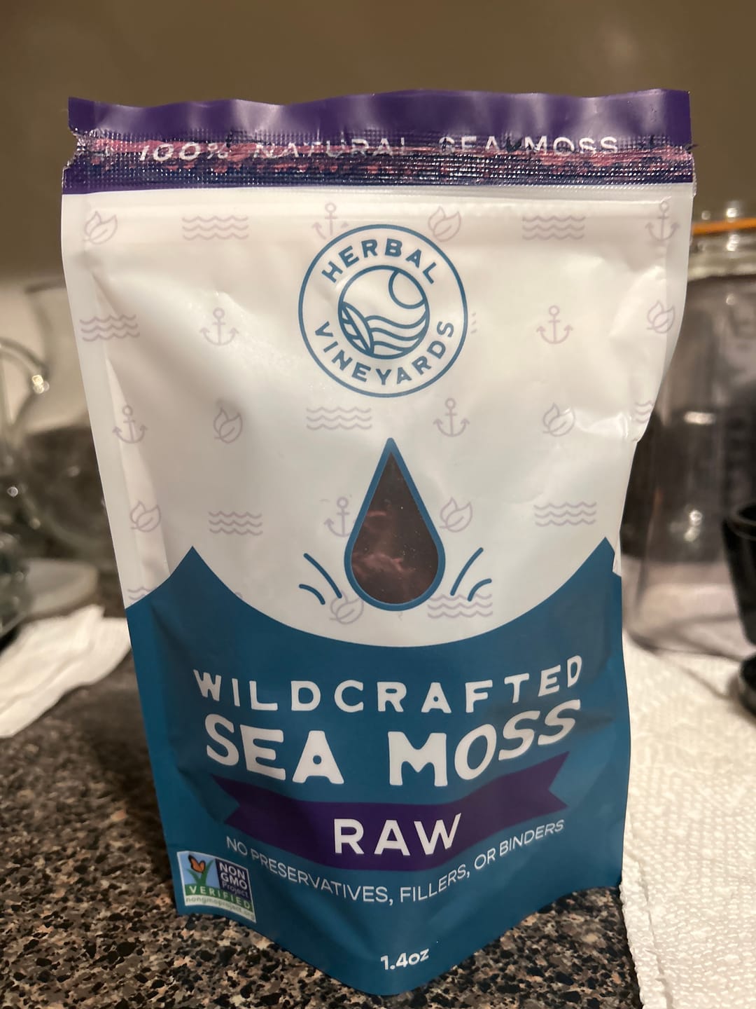 Customer photo review of Premium Purple Raw Sea Moss (1.4 oz)