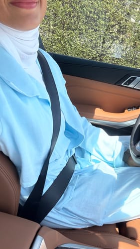 Customer photo review of Blue Trench + Leggings/Flared