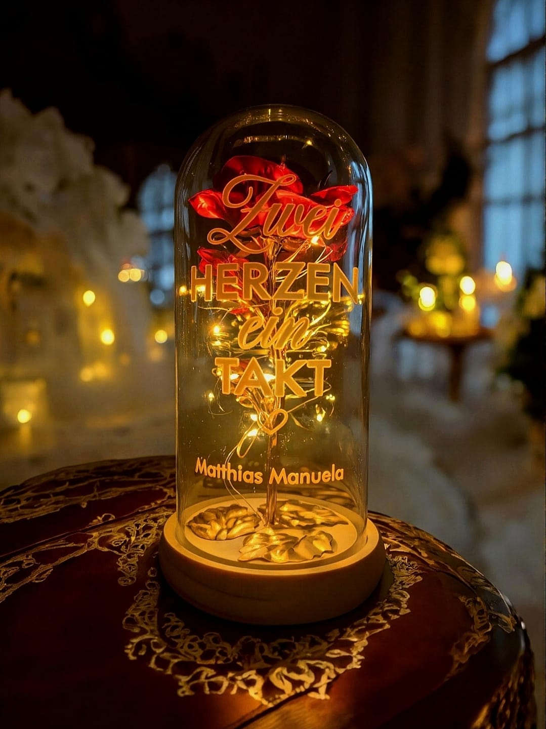 Customer photo review of Ich liebe dich - Paar-Goldene Rose
