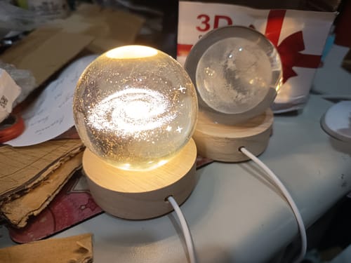 Customer photo review of Orb of Wonders - Crystal Lamp
