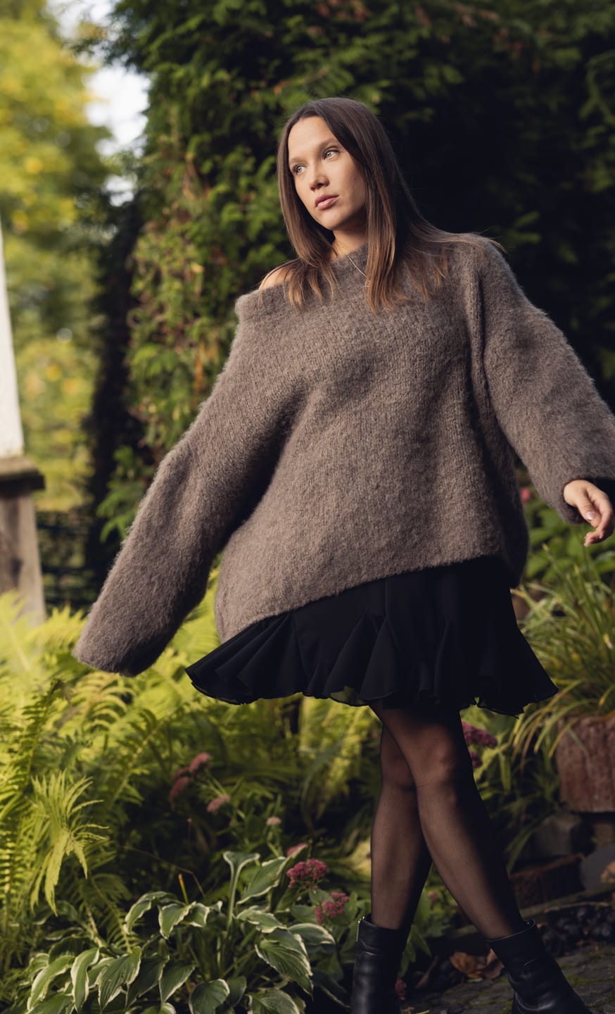 Customer photo review of Ultra-Soft Off-Shoulder Knit