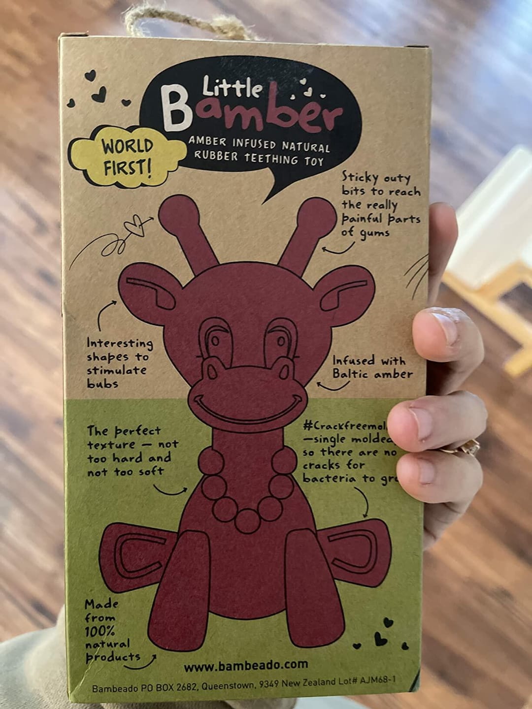 Customer photo review of The Little Bamber - Natural Rubber & Baltic Amber Teething Toy