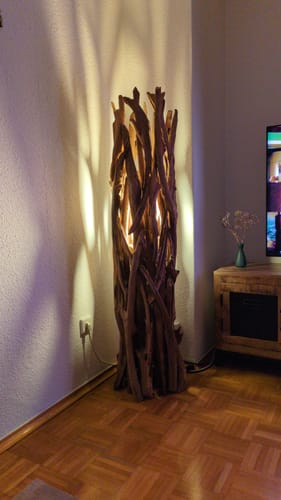 Customer photo review of Design Teak Wurzelholz Stehlampe ACE