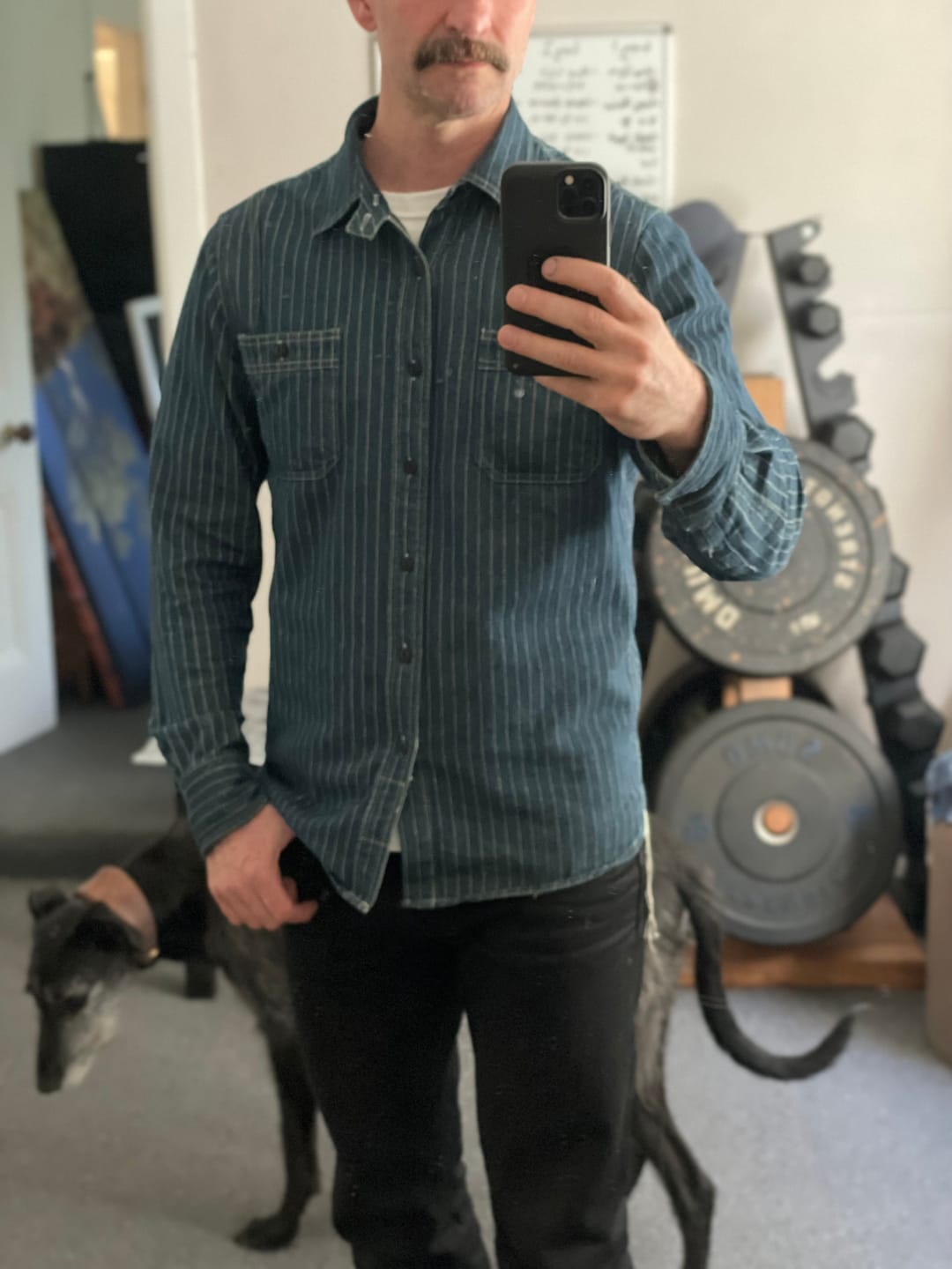 Customer photo review of 9 oz Wabash Vent Hole Work Shirt