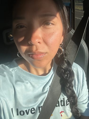 Customer photo review of Crescent Moon Earrings