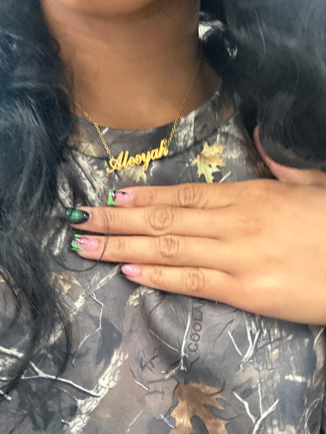 Customer photo review of LUX Name Necklace