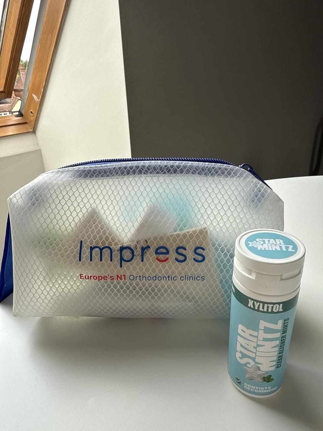Customer photo review of StarMintz Breath Mints for Aligners