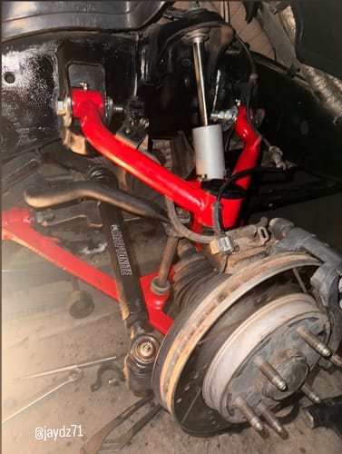 Customer photo review of Upper Control Arm For 1999-2006 Chevy Silverado GMC Sierra 1500 2"-4" Lifted Suspension Lift Kits 2Pcs Red