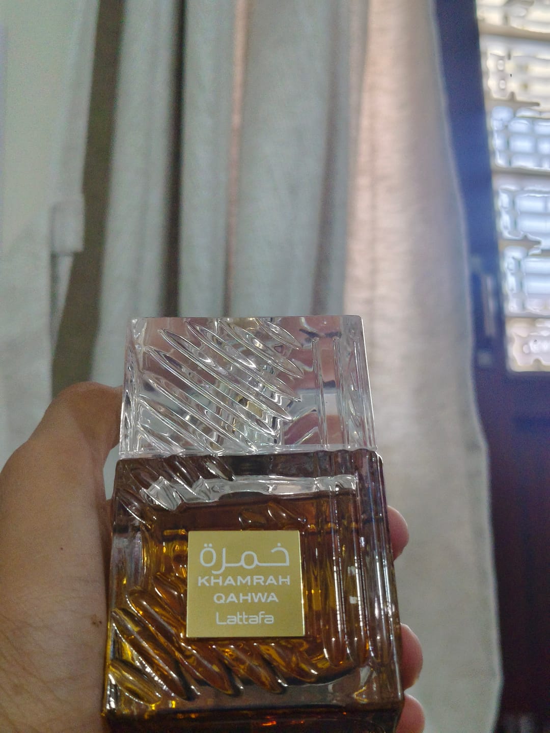 Customer photo review of Lattafa Khamrah Qahwa Eau De Parfum For Unisex