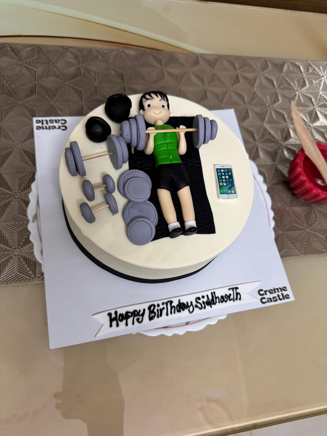 Customer photo review of Gym Lover Birthday Cake