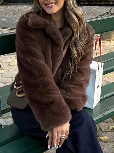 Customer photo review of Alexandra Faux Fur Jacket