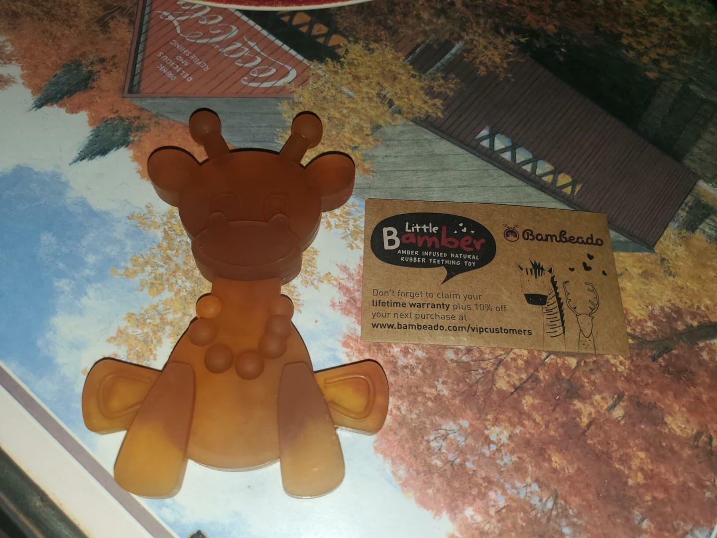 Customer photo review of The Little Bamber - Natural Rubber & Baltic Amber Teething Toy