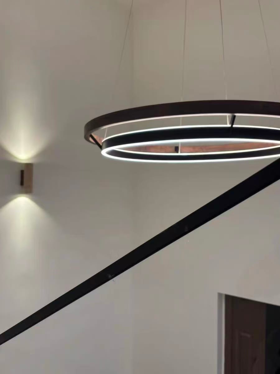 Customer photo review of WOMO Circular Led Wood Chandelier-WM2492