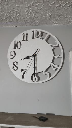 Customer photo review of Laser cut modern wall clock 4 bundle svg file