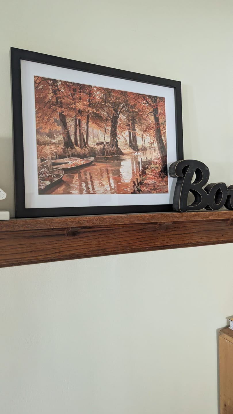 Customer photo review of Vibrant Orange Forest Fall Art Print